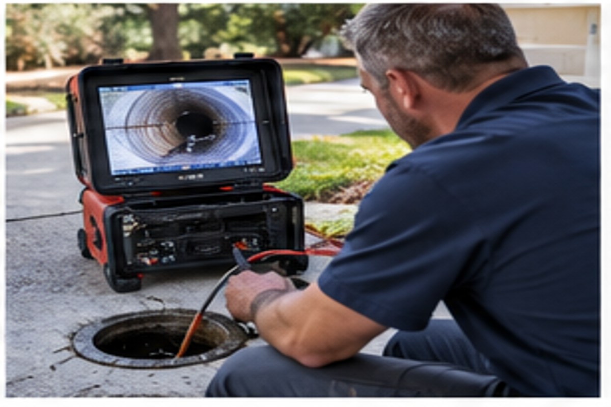 Residential sewer line plumbing inspection