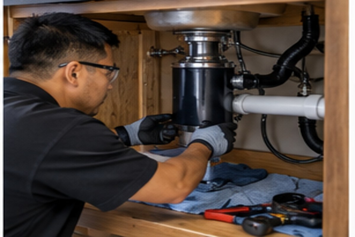 Faucet plumbing being checked for a low-flow problem